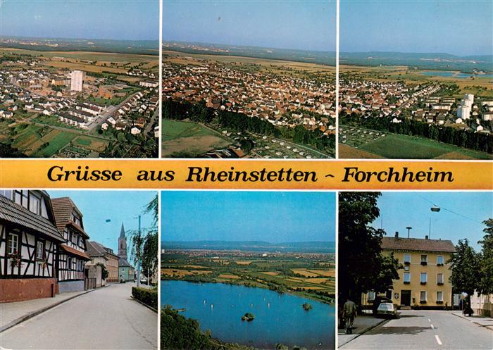 Forchheim Rheinstetten Fliegeraufnahmen Strassenpartie Panorama Gasthaus Krone
