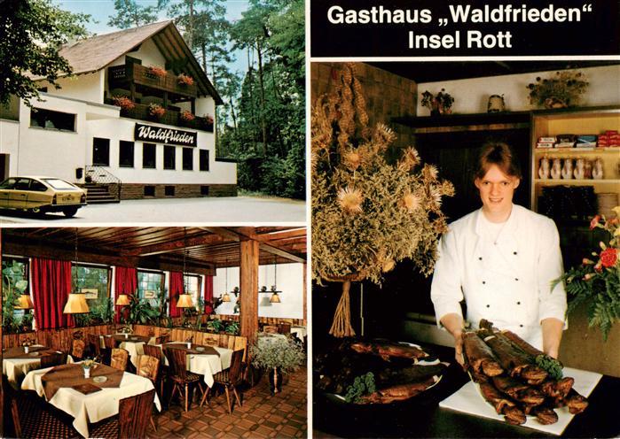 Hochstetten Linkenheim-Hochstetten Gasthaus Waldfrieden Insel Rott Gaststube Kue