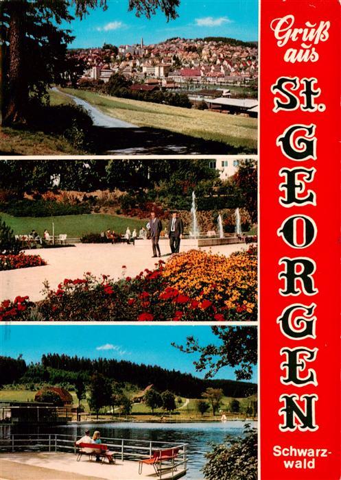St Georgen  Schwarzwald Stadtansicht Park Terrasse