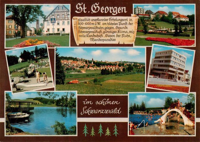 St Georgen  Schwarzwald Parkpartien Minigolf Panorama Stadtplatz Weiher Schwimmb