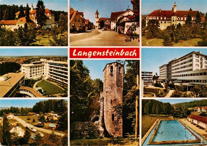 Langensteinbach Karlsbad Karlsruhe BW Kloster Ortspartie Sanatorium Park Burgrui