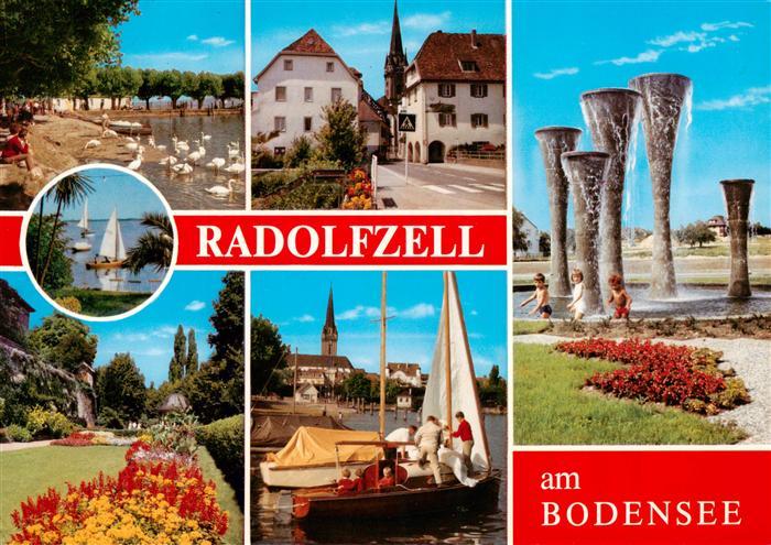 Radolfzell Bodensee Strand Ortspartie Stadtgarten Segeln Brunnen
