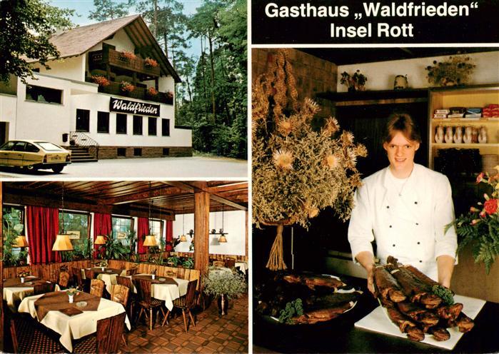 Hochstetten Linkenheim-Hochstetten Fischerei Roth Gasthaus Waldfrieden Insel Rot