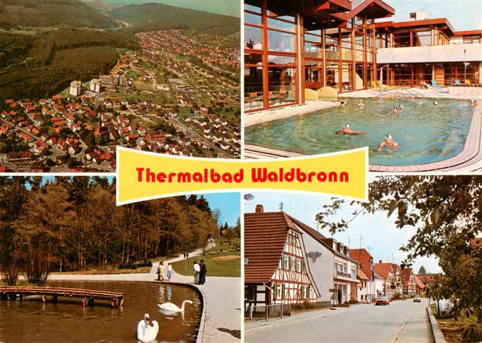 Waldbronn Albtal Fliegeraufnahme Thermalbad Schwanenteich Ortsstrasse