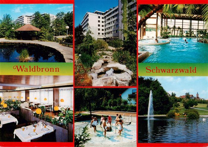 Waldbronn Albtal Kurpark Thermalbad Gaststaette Wassertreten Kurparksee Fontaene