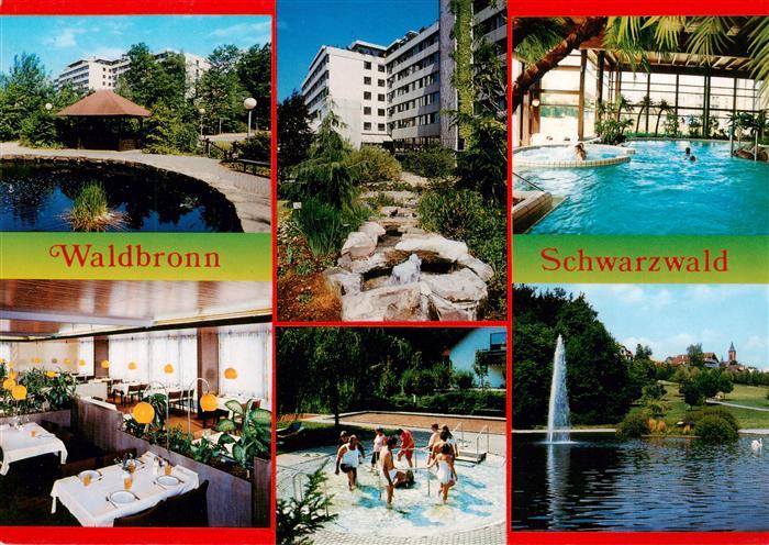 Waldbronn Albtal Kurpark Thermalbad Gaststaette Wassertreten Kurparksee Fontaene