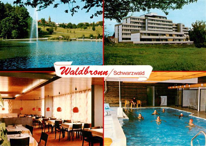 Waldbronn Albtal Kurparksee Sanatorium Speisesaal Hallenbad