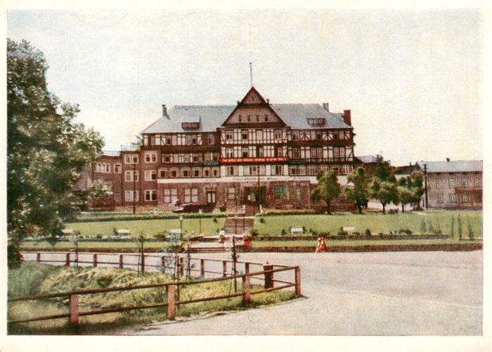 Oberhof  Thueringen Friedensplatz mit Ernst Thaelmann Haus