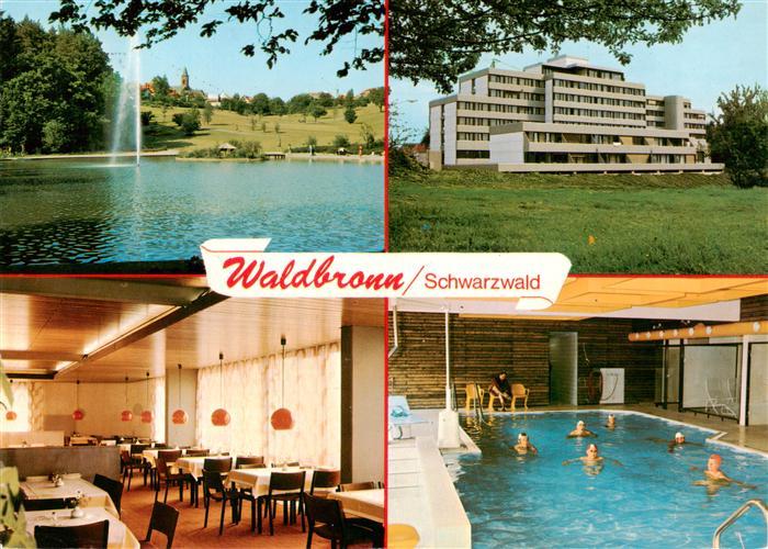 Waldbronn Albtal Kurparksee Wassertreten Park Thermal Hallenbad Fontaene Flieger