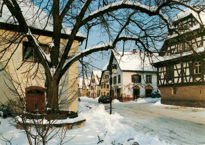 Langensteinbach Karlsbad Karlsruhe BW Winterpartie beim Rathaus