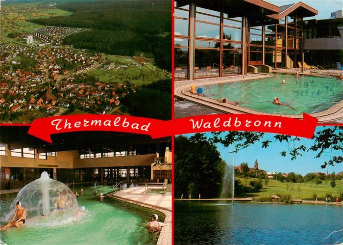 Waldbronn Albtal Fliegeraufnahme Thermalbad Schwanenteich Sprudelglocke