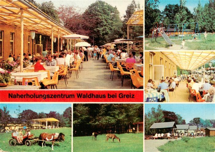Waldhaus Greiz Naherholungszentrum Freiterrasse Spielplatz Ponykutsche Wildpark