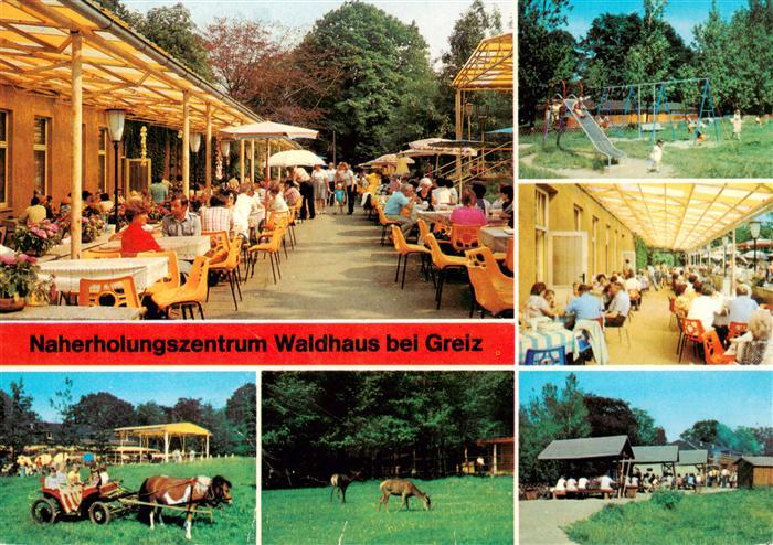 Waldhaus Greiz Naherholungszentrum Freiterrasse Spielplatz Ponykutsche Wildpark