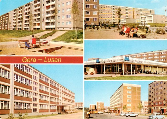 Lusan Gera Wohnblocks Kaufhalle