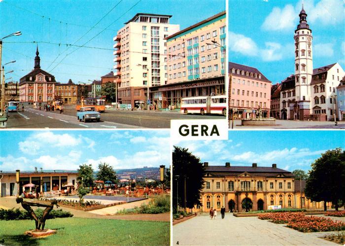 Gera  Thueringen Strasse der Republik Terrassencafe Osterstein Rathaus Orangerie