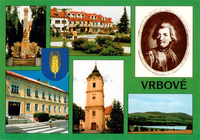 Vrbove Slovakia Pamatnik Polyfunkcny dom Portret MA Benovskeho Budova Mestskeho