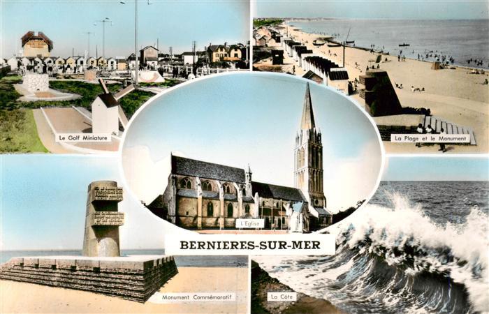 Bernieres-sur-Mer 14 Calvados Le Golf Miniature La Plage et le Monument Le Cote