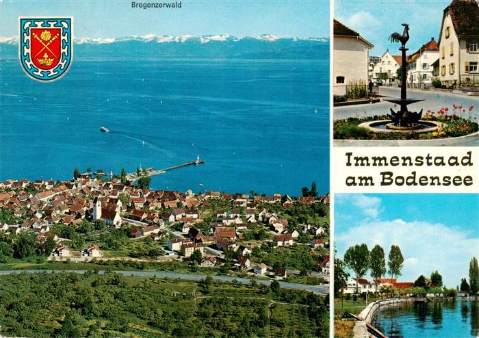 Immenstaad Bodensee Fliegeraufnahme mit Bregenzer Wald Ortspartien
