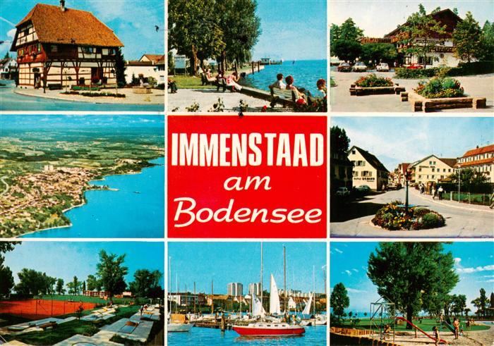 Immenstaad Bodensee Fliegeraufnahme Fachwerkhaus Promenade Park Strassenpartie T