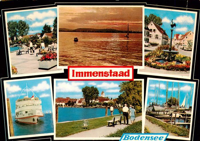 Immenstaad Bodensee Promenade Seepartie Hennenbrunnen Fahrgastschiff Yachthafen