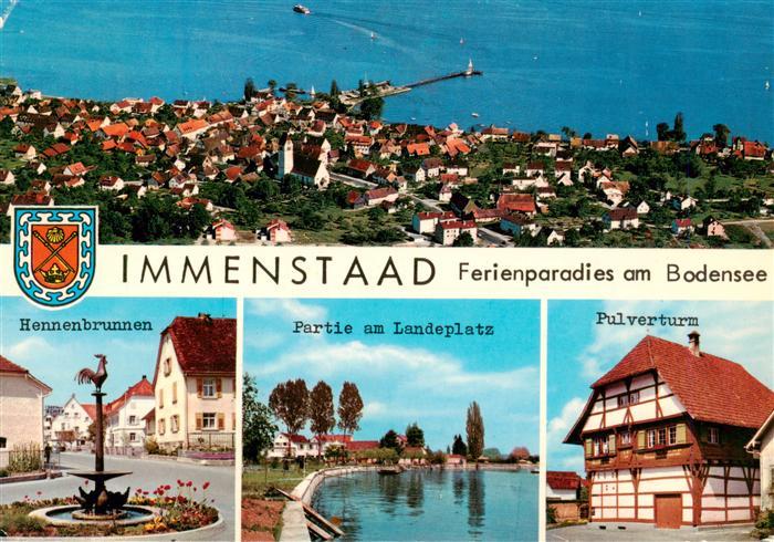 Immenstaad Bodensee Fliegeraufnahme Hennenbrunnen Partie am Landeplatz Pulvertur