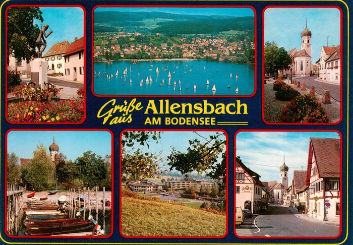 Allensbach Bodensee Park Fliegeraufnahme Kirche Anlegestelle Strassenpartie