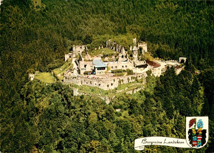 Landskron Ruine Ossiachersee Kaernten AT Fliegeraufnahme Burgruine Landskron
