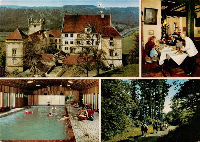 Weitenburg Starzach BW Hotel Restaurant Schloss Weitenburg Gastraum Hallenbad Re