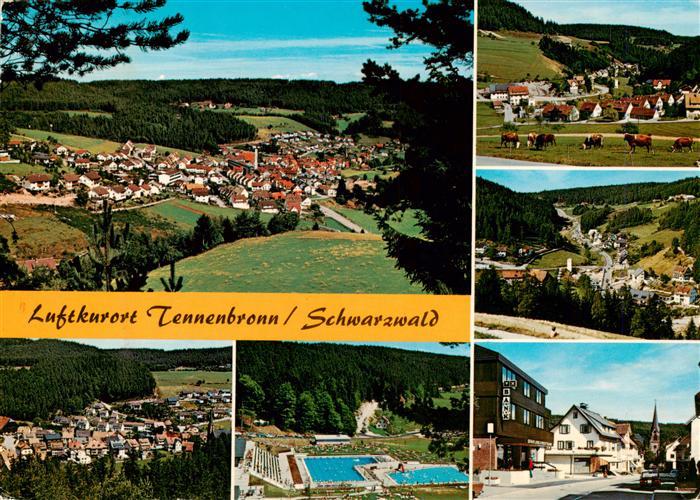 Tennenbronn Panorama Teilansichten Schwimmbad Ortspartie