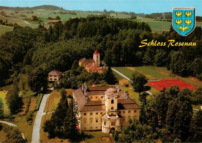 Schloss Rosenau Zwettl Niederoesterreich AT Fliegeraufnahme oesterr Freimauer Mu