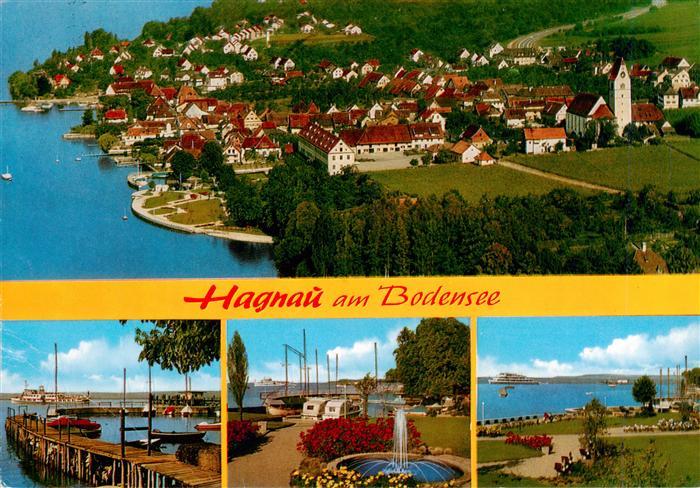 Hagnau Bodensee Fliegeraufnahme Anlegesteg Park Seepartie