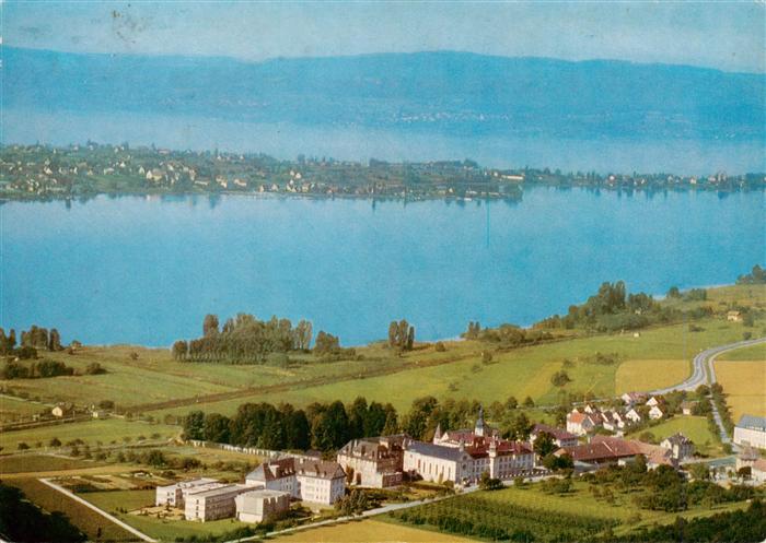 Hegne Konstanz Fliegeraufnahme mit Marianum Kloster und Bodensee