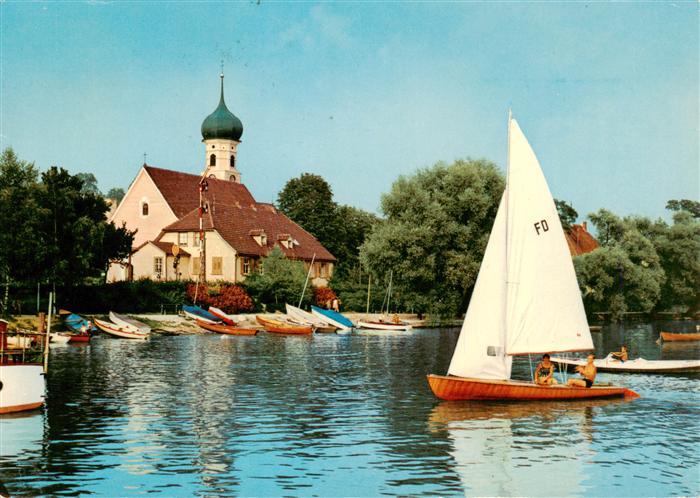 Allensbach Bodensee Kirche Bootsliegeplatz Segeln