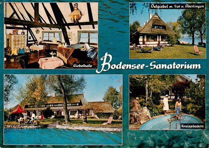 Dingelsdorf Konstanz Bodensee Giebelhalle Ostgiebel mit See Bodensee Sanatorium