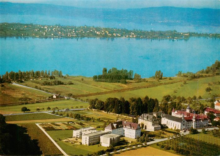 Hegne Konstanz Fliegeraufnahme mit Marianum am Bodensee