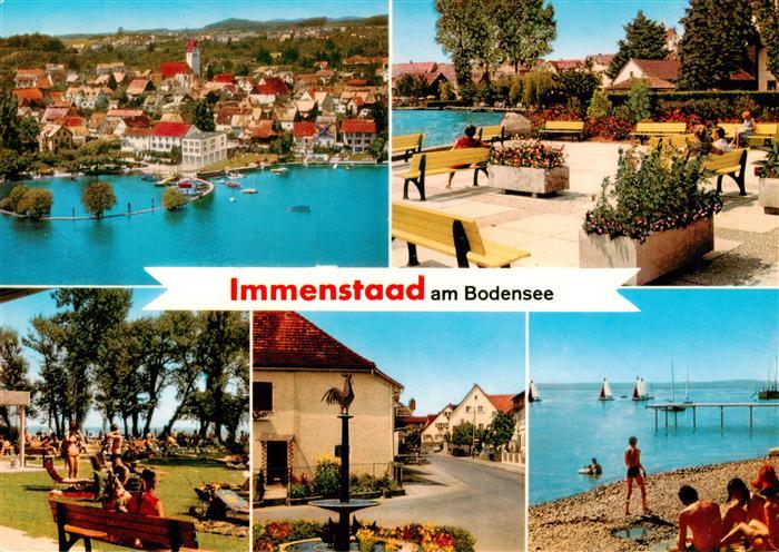 Immenstaad Bodensee Fliegeraufnahme Promenade Strand Strassenpartie