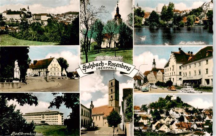 Sulzbach-Rosenberg Panorama Anna Bergkirche Am Stadtweiher Hauptstrasse Stadtkra
