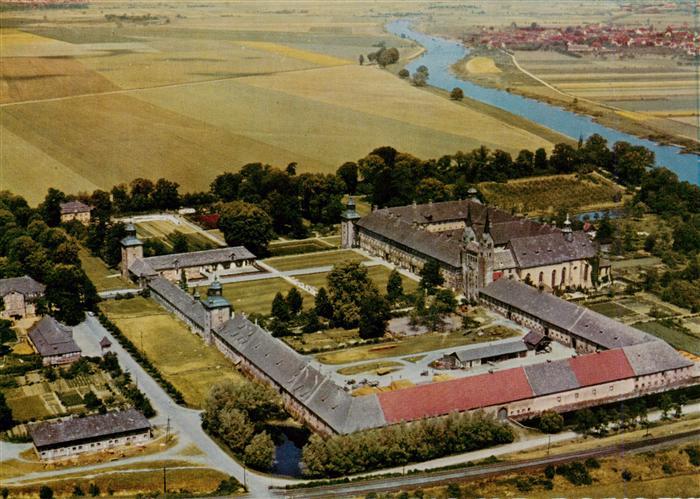 Hoexter Weser Schloss Corvey Fliegeraufnahme