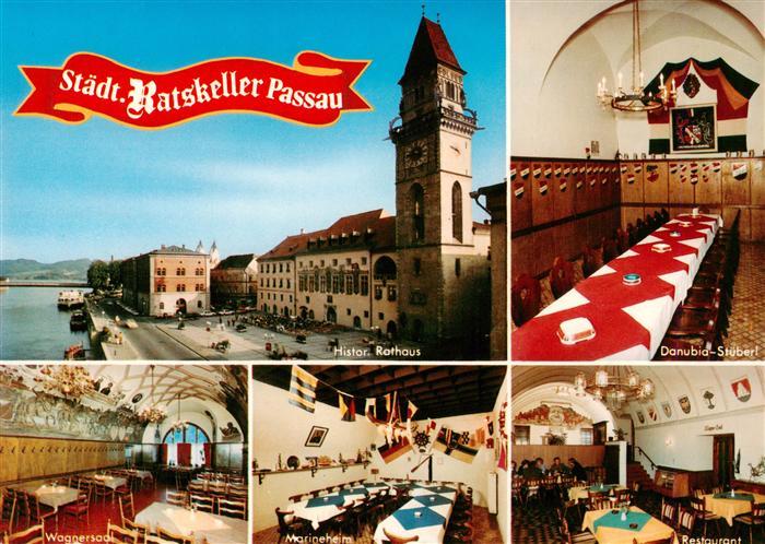 PAssAU Bayern Historisches Rathaus Danubia-Stuberl Waggersaal Marineheim Restaur