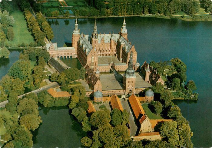 Hillerod Denmark Frederiksborg Slot set fra luften