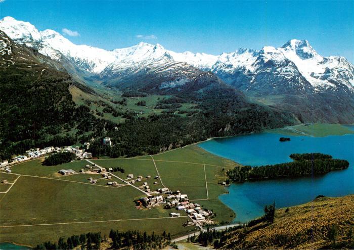 Sils Baselgia GR Fliegeraufnahme