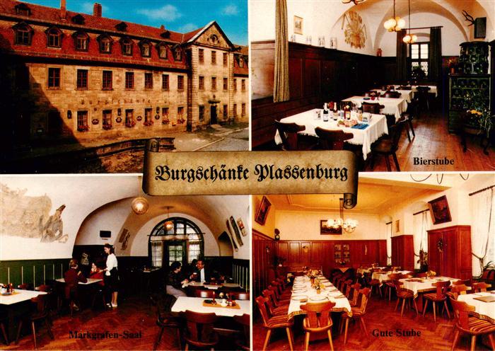 Plassenburg Kulmbach Burgschaenke Plassenburg Bierstube Markgrafen Saal Gute Stu