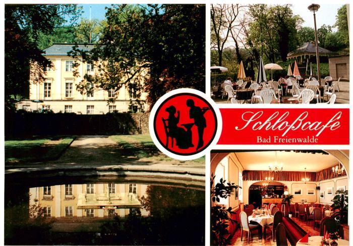 Bad Freienwalde Schlosscafe Schlosspark Terrasse Gastraum
