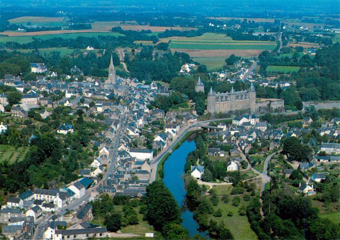 Josselin 56 Morbihan Vue generale aerienne