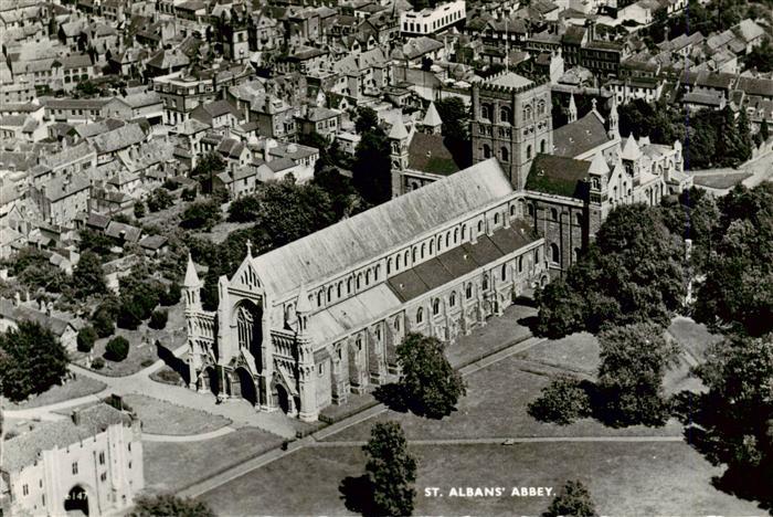 London  UK St. Albans' Abbey aerial view