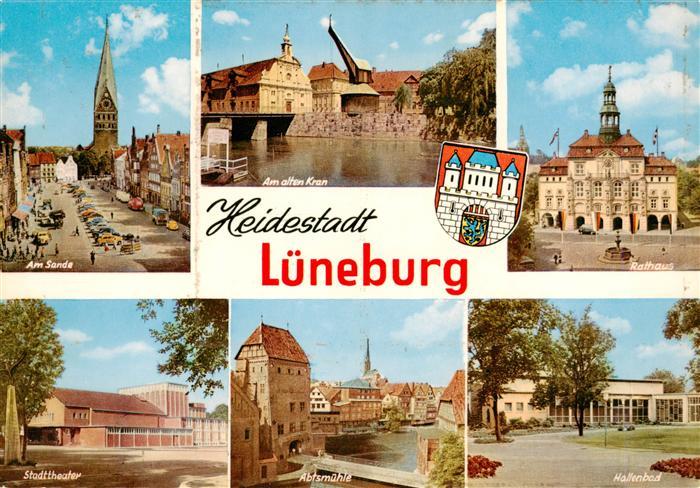 LueNEBURG  CITY Am Sande Stadtzentrum Am alten Kran Rathaus Stadttheater Abtsmue