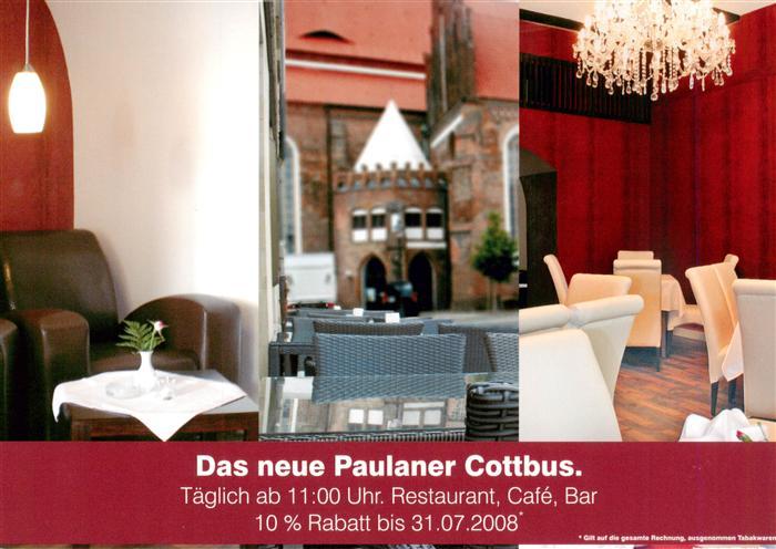 COTTBUS Brandenburg Paulaner Restaurant-Cafe-Bar Inneneinrichtung Kronleuchter S