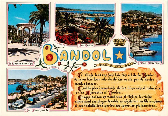 Bandol 83-sur-Mer Le Kiosque a musique Les Quais Vue generale La Promenade