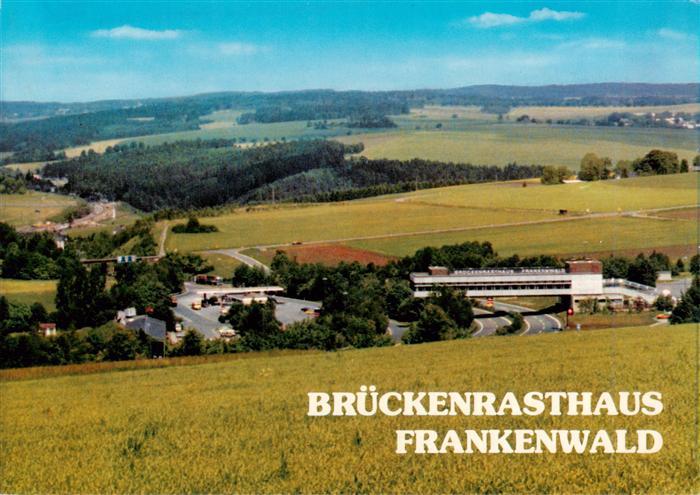 Rudolphstein Panorama Autobahn-Raststaette Brueckenrasthaus Frankenwald