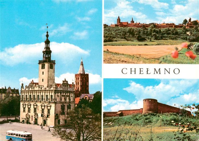 Chelmno Kulm Culm PL Renesansowy ratusz z lat Widok ogolny Mury obronne